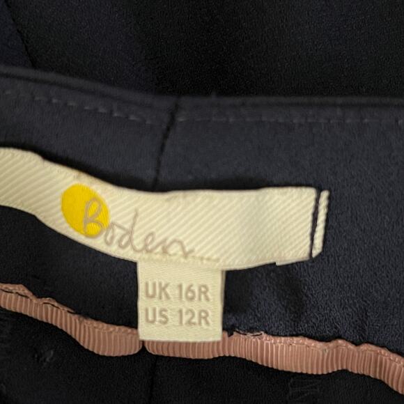 Boden Marlin Wide Leg Pants Women's High Rise Navy Blue Size 10 Regular - Picture 4 of 8